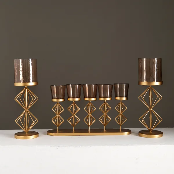 Signature Gold Candle Décor Set