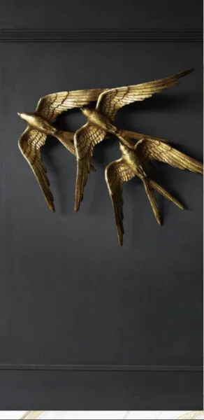 Luxury Golden Birds Wall Art