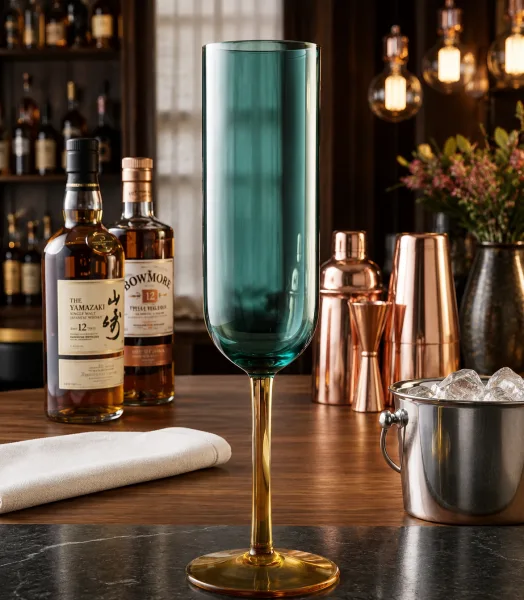 Emerald Stem Luxe Champagne Flute