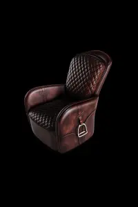 leather saddle chair image 2