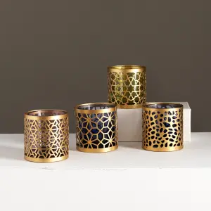 Gold Geometric Candle Holder Collection — HoReCa Supplier India