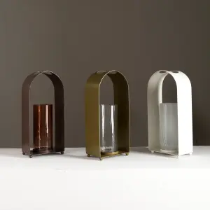 Modern glass hurricane candle holders — HoReCa Supplier India