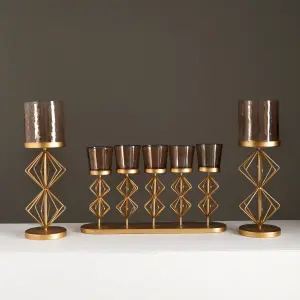 Signature Gold Candle Décor Set — HoReCa Supplier India