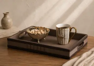 Heritage DuoTone Leather Serving Tray