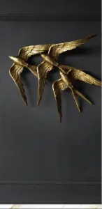 Luxury Golden Birds Wall Hanging