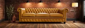Chesterfield Leather Sofa image 4