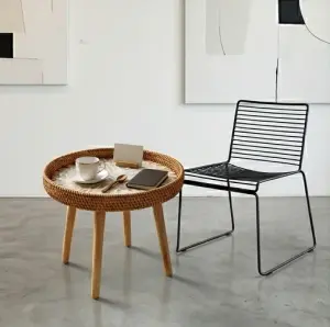 Artisan Hand-Crafted Rattan & Mother-of-Pearl Inlay image 5