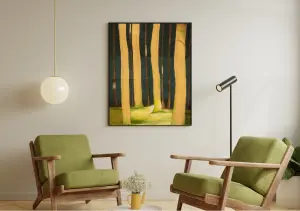 Into the Shadows Textile Art | Hand-Painted & Embroidered Wall Decor